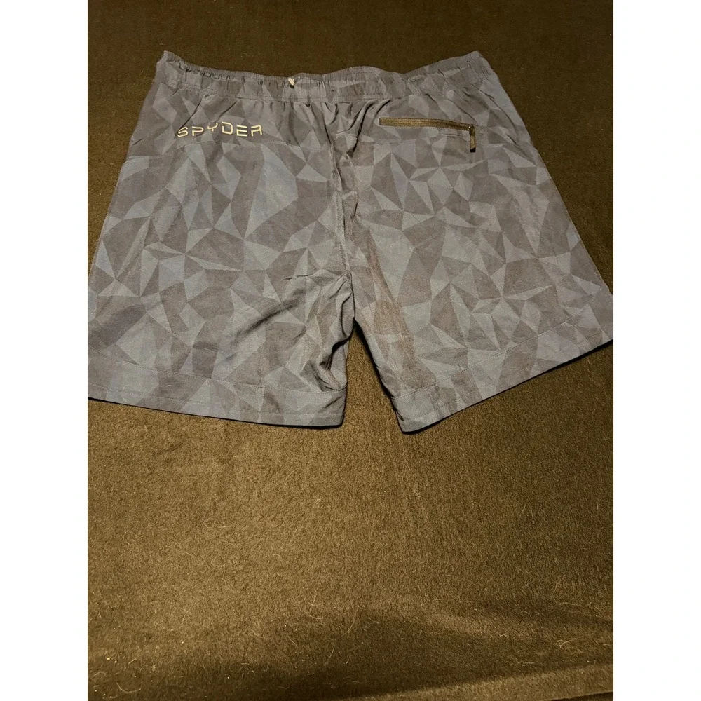 Spyder Swim Trunks Mens XL Navy Blue Geometric Prism Board Shorts NWT